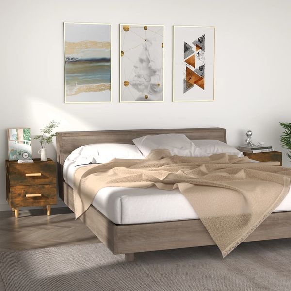 vidaXL Nočné stolíky 2 ks dymový dub 40x35x47,5 cm