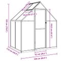 vidaXL Skleník so základovým rámom zelený 169x114x195 cm hliník