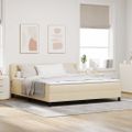 vidaXL Posteľ s pružinovým rámom Krémová 200 x 180 cm látka