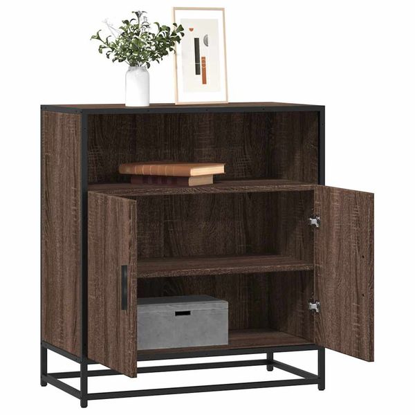 vidaXL Komoda hnedý dub 68x35x76 cm kompozitné drevo