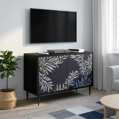 vidaXL TV skrinka DOKKUM 69 x 33 x 50,5 cm Čierny dub Kompozitné drevo