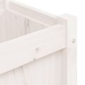 vidaXL Záhradný kvetináč biely 150x31x31 cm borovicový masív