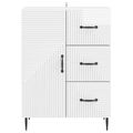vidaXL Servírovacia skriňa Biela s vysokým leskom 66 x 34,5 x 89,5 cm