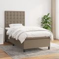vidaXL Boxspring posteľ s matracom sivohnedý 100x200 cm látka