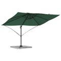 vidaXL Slnečník 351 x 250 x 260 cm Polyester a hliník Zelená