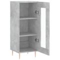 vidaXL Komoda betónovo sivá 34,5x34x90 cm spracované drevo