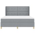 vidaXL Posteľ s pružinovým rámom Svetlosivá 200 x 180 cm látka