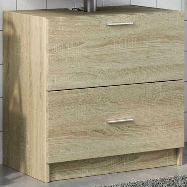 vidaXL Skrinka pod umývadlo dub sonoma 59x37x59 cm kompozitné drevo
