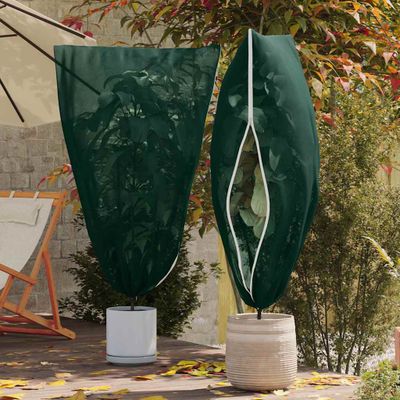 vidaXL Covers na fleece pre ochranu rastlín pred mrazom 5 pcs Zelená