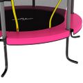 vidaXL Trampolína s bezpečnostnou sieťou okrúhla 140x160 cm ružová