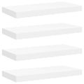 vidaXL Plávajúce nástenné police 4 ks, biele 50x23,5x3,8 cm, MDF