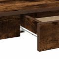 vidaXL Stôl dymový dub 100x45x75 cm kompozitné drevo