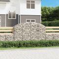 vidaXL Oblúkový gabionový kôš 200x30x120/140cm pozinkované železo