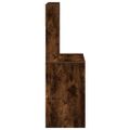 vidaXL Stôl s policami Dub dymový 100x45x140 cm Upravené drevo