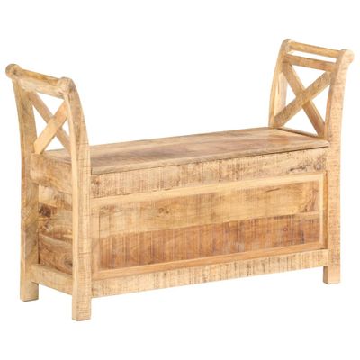 vidaXL Lavička do haly 103x33x72 cm masívne mangovníkové drevo