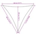 vidaXL Slnečná plachta 160 g/m² trojuholníková svetlosivá 3,6x3,6x3,6 m HDPE
