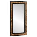 vidaXL Nástenné zrkadlo Obdĺžnikový Čierna a Hnedá 50 x 2 x 90 cm