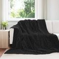 vidaXL Prikrývky na hodenie 6 ks Čierna 270 x 240 cm 10.54 kg Flís