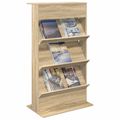 vidaXL Regál na časopisy Sonoma dub 70 x 41 x 126 cm Kompozitné drevo