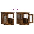 vidaXL Nábytková prepravka pre psa dymový dub 45x62x59 cm kompoz.drevo