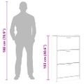 vidaXL Botník lesklý biely 63x24x103 cm spracované drevo