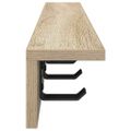 vidaXL Vešiak na stenu Nástenná montáž Sonoma dub 60 x 10,5 x 10,5 cm