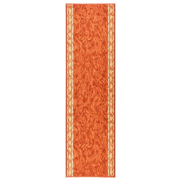vidaXL Koberec behúň tehlový 100x350 cm protišmykový