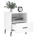 vidaXL Nočné stolíky 2 ks biele 40x35x47,5 cm kompozitné drevo