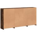 vidaXL Komoda s LED svetlami dymový dub 202x37x100 cm