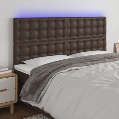VidaXL Čelo postele hnedé 200x5x118/128 cm umelá koža