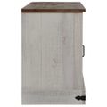 vidaXL TV skrinka HALDEN 2 posuvne dvere Biela 150x40x60 cm Masiv