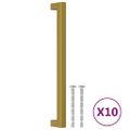 vidaXL Rukoväte na skrinku 10 ks zlaté 224 mm nehrdzavejúca oceľ