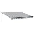 vidaXL Ručne zaťahovacia markíza s LED antracit a biela 400x350 cm