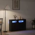 vidaXL Servírovacia skriňa Čierny dub 116 x 30 x 75 cm