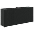 vidaXL Záhradné kvetináče 2 nádoby 2 ks čierne 90x20x40 cm polyratan