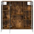 vidaXL Kúpeľňová zrkadlová skrinka Dymová dub 73.5 x 15.5 x 70 cm