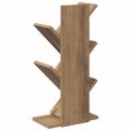 vidaXL Knižnica na strome 4-podlažná 30 x 18 x 60 cm Kompozitné drevo