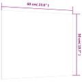 vidaXL Nástenná magnetická tabuľa biela 60x50 cm tvrdené sklo