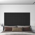 vidaXL Nástenné panely 12 ks čierne 60x15 cm látkové 1,08 m²