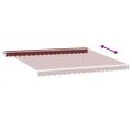 vidaXL Ručne zaťahovacia markíza s LED vínová 450x350 cm