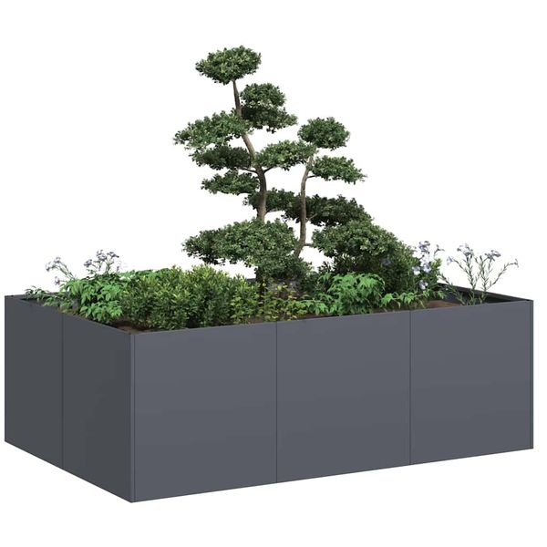 VidaXL kvetináč Antracit 120x80x40 cm Oceľ