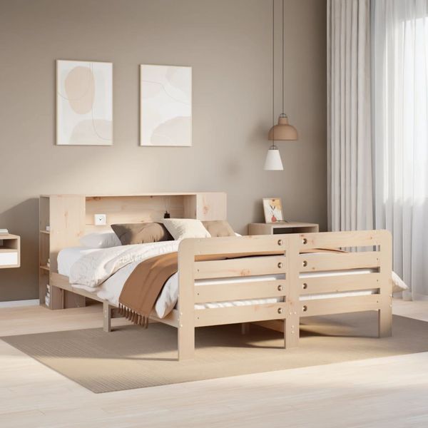 vidaXL Posteľ bez matraca 135x190 cm masívna borovica