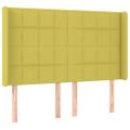 vidaXL Čelo postele so záhybmi zelený 147x16x118/128 cm látka