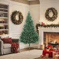 vidaXL Umelý polovičný vianočný stromček+stojan, zelený 180 cm, PVC