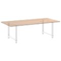 vidaXL Nohy k jedálenskému stolu, biele, 2 ks, 100 x (72-73) cm, oceľové