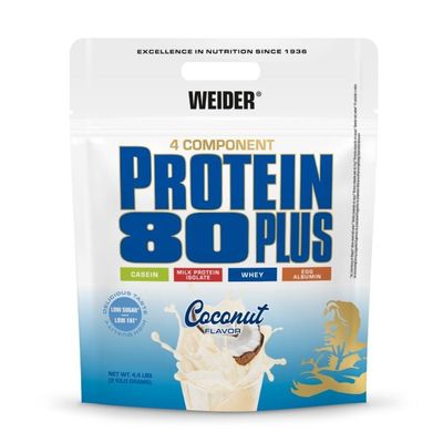 Proteín 80 Plus - Weider, kokos, 2000 g