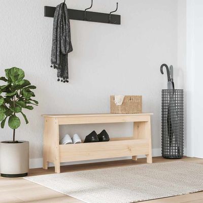 vidaXL Lavica do predsiene 100x28x45 cm masívne borovicové drevo