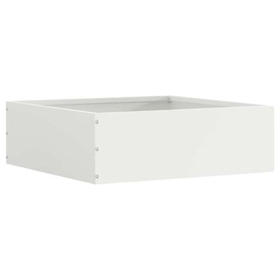 vidaXL Obrubník trávnika 40 x 40 x 13 cm Oceľ Biela