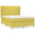 vidaXL Boxspring posteľ s matracom zelená 140x200 cm látka