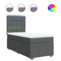 vidaXL Posteľný rám boxsping s matracom tmavosivý 80x200 cm látka